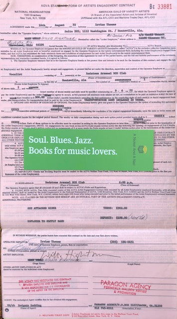 Willie Hightower - original performance contract (Redstone Club, Huntsville, Alabama).